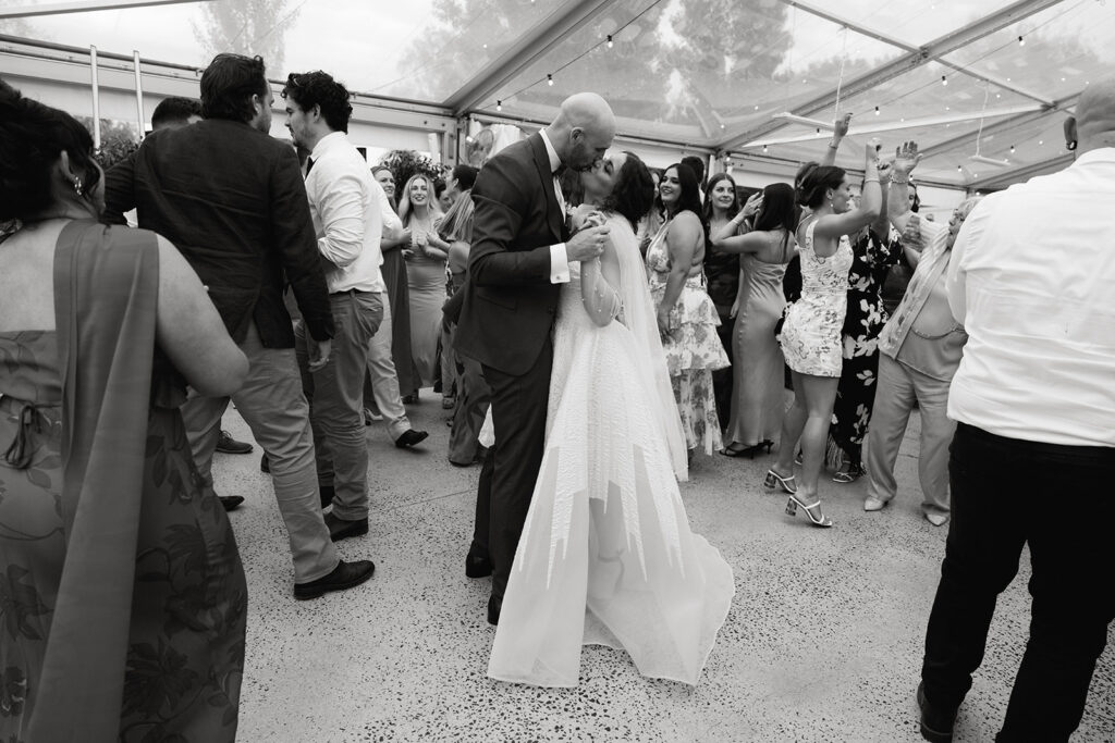 Mewburn Park Estate wedding reception in clear marquee